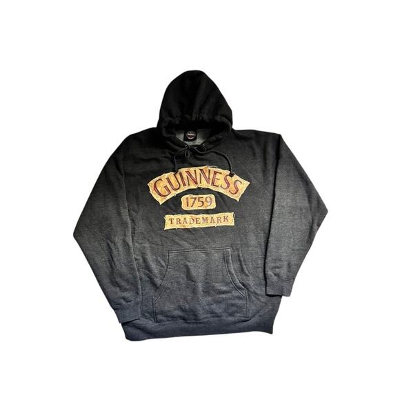 Guinness 1759 Trademark Gray Hoodie Pullover Sweatshirt Men’s XL Unisex - Picture 1 of 16